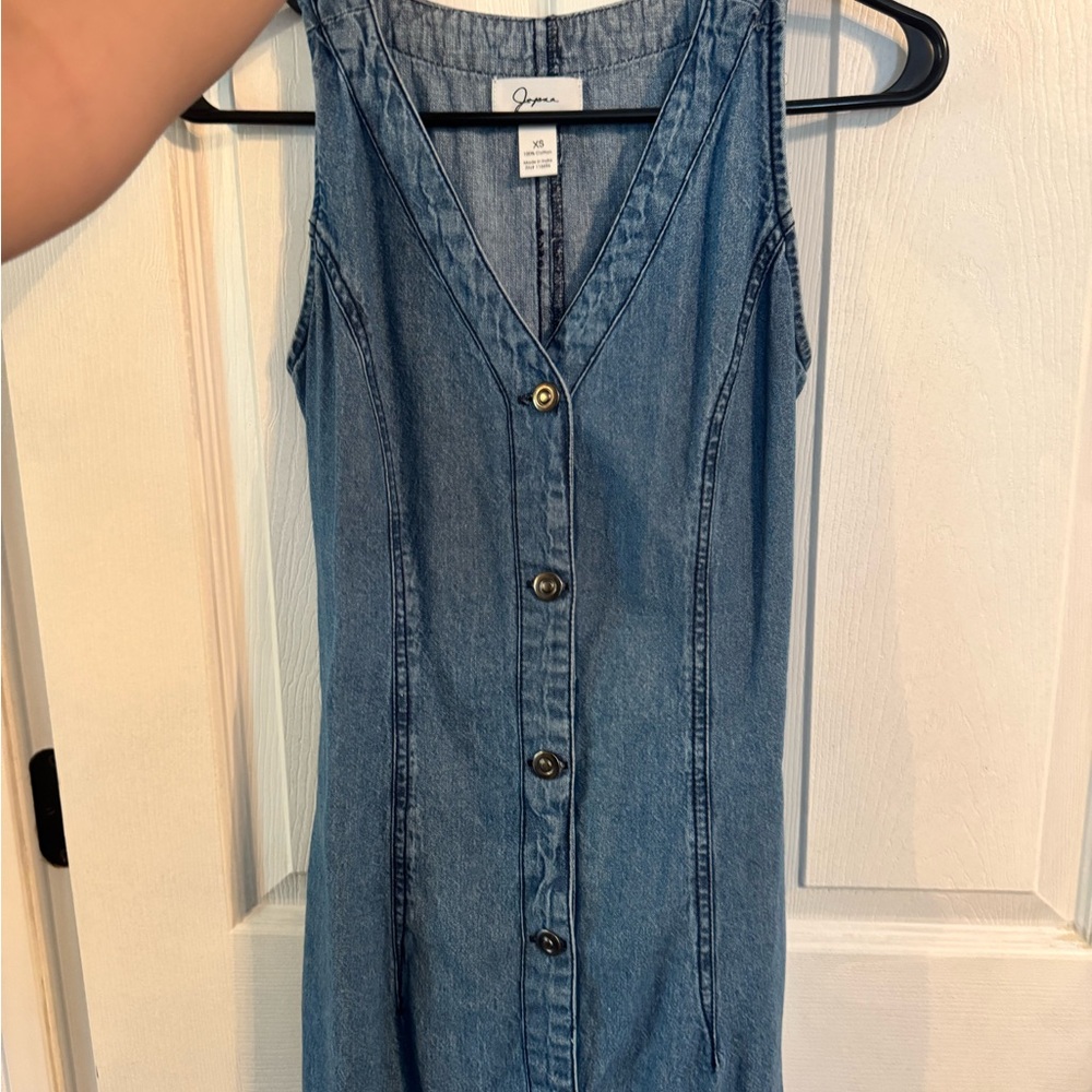 100% Cotton Button-Front Sleeveless Dress - Japna